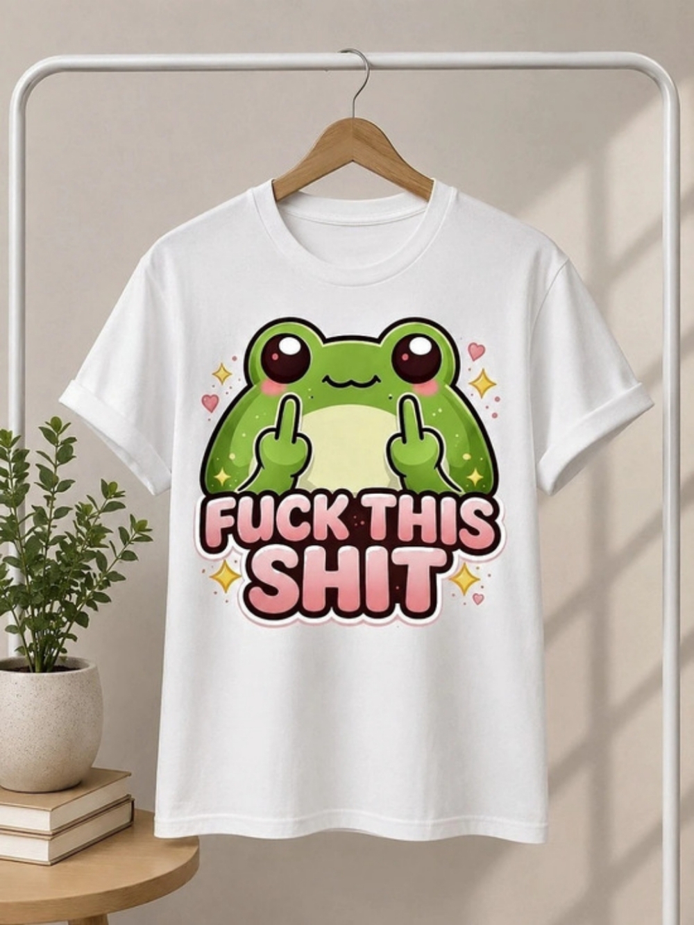 Graphic Frog Short Sleeve Tee in White